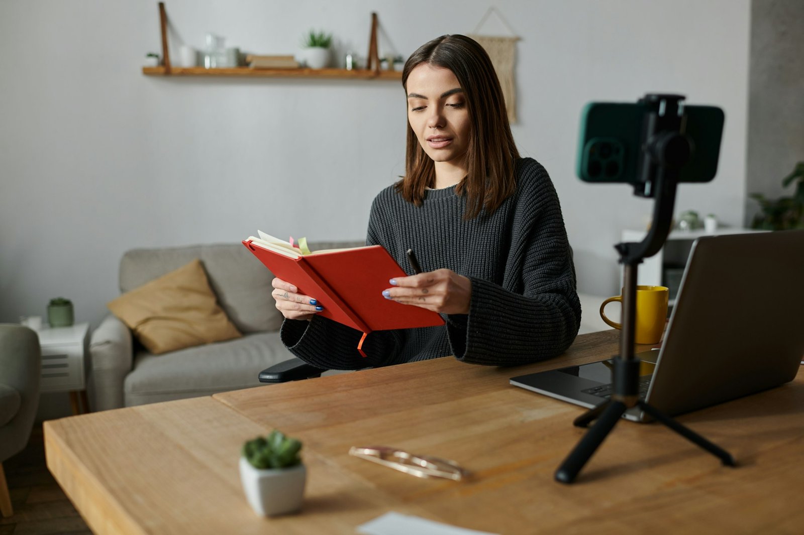Content creation in a home office